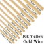 10k solid yellow gold round wire half