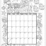 calendar june 2 coloring page free