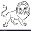 cartoon cute lion coloring page royalty