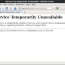 503 service unavailable error message