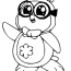 peck the penguin coloring page free
