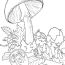 mushrooms kids coloring pages