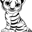cute tiger colouring pages
