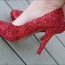 diy glitter wedding shoes how to make
