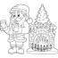 santa coloring pages for kids adults