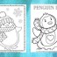 penguin coloring pages life is
