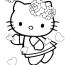 adorable hello kitty coloring page