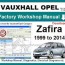 vauxhall zafira service repair manual
