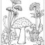 cute mushroom coloring pages at