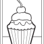 40 cupcake coloring pages free