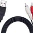 rca cable usb 2 0 male to 2 rca male