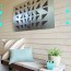 a geo diy wall art project for the outdoors
