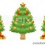 christmas tree 3 types set yellow ver