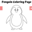 coloring page for kids penguin