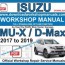 isuzu d max mu x workshop repair manual