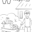 letter w is for wagon coloring pages