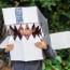 diy shark costume upcycled cardboard