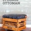 easy denim diy storage ottoman crate an