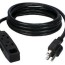 ptc us 3 prong power extension cord 1ft