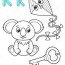 vector coloring book alphabet letter k