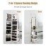 costway white jewelry armoire rotatable
