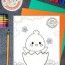cutest baby chick coloring page