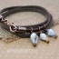 shells and suede easy wrap bracelet