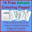 advent coloring pages free printable