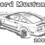 mustang cars colouring pages picture