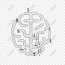 ppt line drawing business person brain