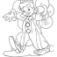 great clown coloring page free