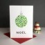 noel bauble of hearts christmas card