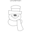 easy snowman coloring pages playing