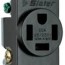 4 wire black flush power outlet