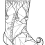 free christmas stocking coloring page