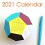 diy 3d 2021 calendar free printable