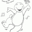 free barney coloring pages to print