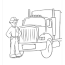 truck driver coloring page free