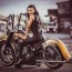 harley davidson motorcycle and girl hd