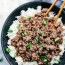 korean ground beef and rice bowls the