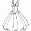 wedding dress coloring page for girls