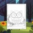 owl coloring pages for kids gráfico por