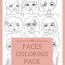 adult colouring sheets faces free