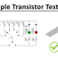 simple transistor tester circuit