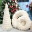 white christmas feather wreath home