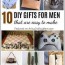 10 diy gifts for men that are easy to make