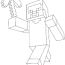 steve minecraft coloring pages clip
