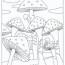 free mushroom coloring pages print and