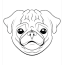 pug face coloring pages free animals