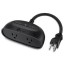 2 outlet smart outdoor plug black kp400